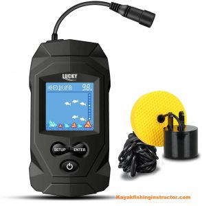 LUCKY Portable Fish Finders Wired Transducer Kayak Fish Finder